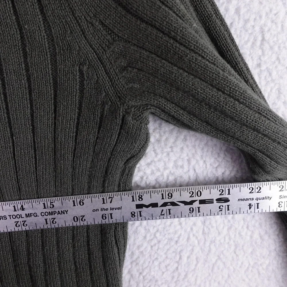 Patagonia Mens Ribbed Cotton Hemp Fog Cutter‎ Crewneck Sweater Olive Green S